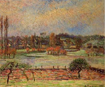 卡米耶 畢沙羅 Flood, Morning Effect, Eragny 卡米耶 畢沙羅 Flood, Morning Effect, Eragny